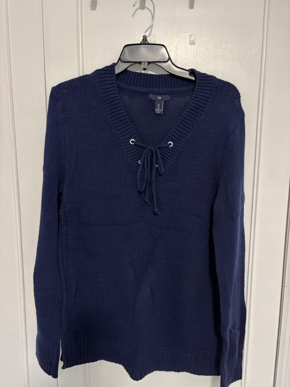 Gap Lace-Up V-Neck Sweater